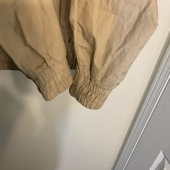 Vintage 725 Beige Bomber Utility Cropped Jacket Size Large - Picture 15 of 16